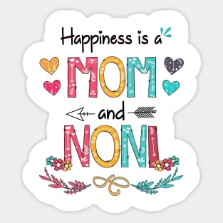 Happiness Is A Mom And Noni Wildflower Happy Mother's Day Sticker